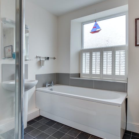 Soak in the bath tub after an invigorating coastal walk
