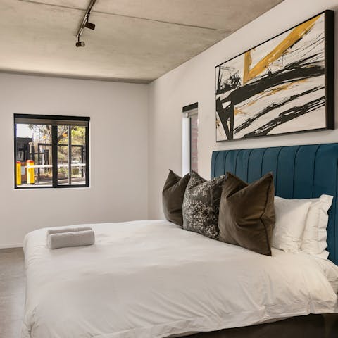 Wake up refreshed in your comfortable bed, ready for another day exploring Johannesburg