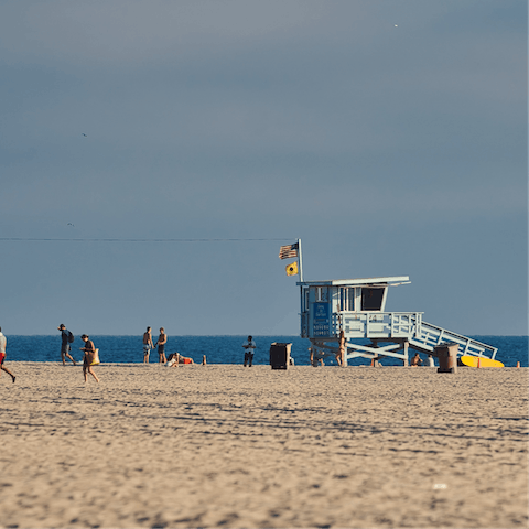 Stroll just twenty-minutes to Venice Beach