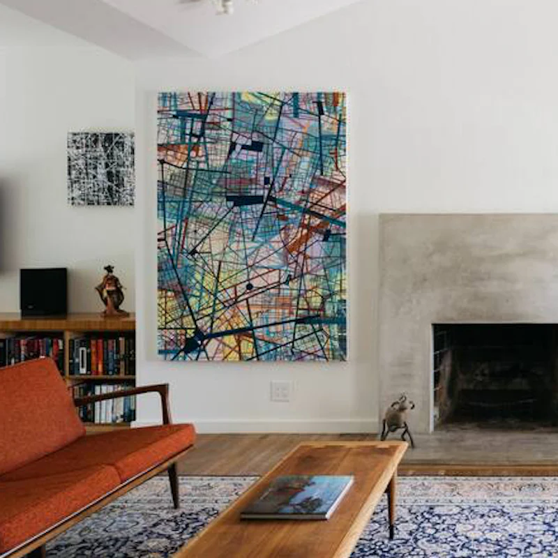 Admire the host's art collection