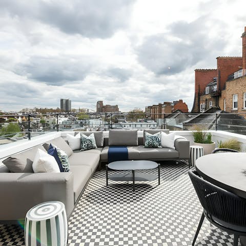 Unwind with evening drinks on the private terrace