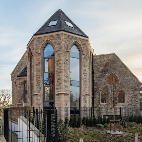 Admire the character features in this converted church