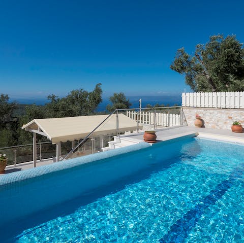 Swim out to the edge of the private pool so you can admire the ocean views