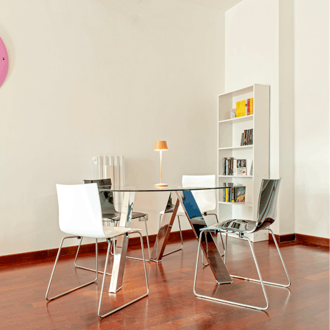 Sit down to fresh coffee and pastries at the table before setting off for a day of adventure