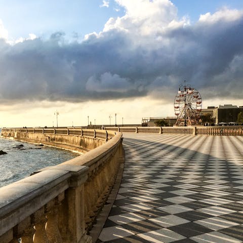 Stroll along the Terrazza Mascagni, a fifteen-minute walk away