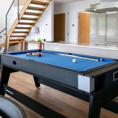 Set up the snooker table to appease your competitive streak