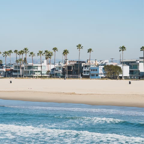 Walk to Venice Beach in minutes and spend the day catching waves