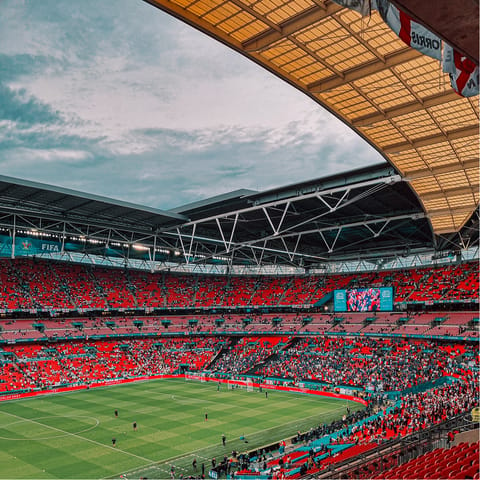 Catch a game at Wembley Stadium – a nineteen-minute drive from your door