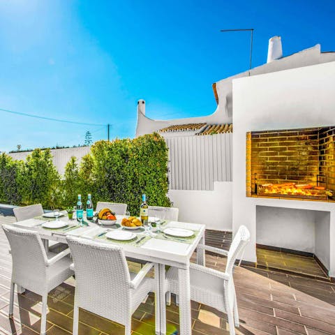 Light the barbecue and indulge in an alfresco meal on the terrace