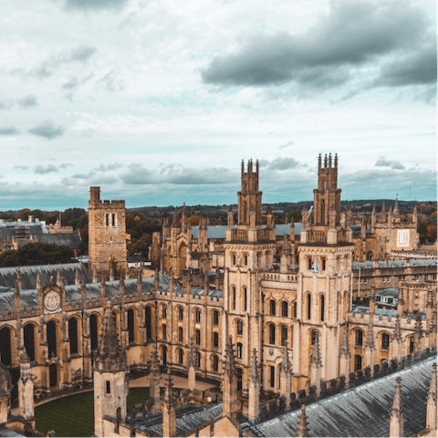 Hop in the car and visit the ancient city of Oxford, just forty minutes away