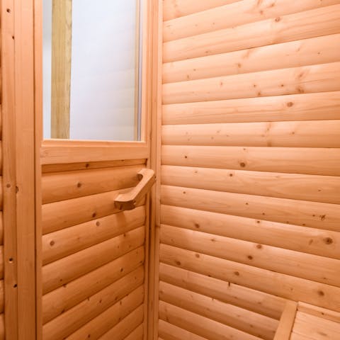Enjoy a session in the sauna