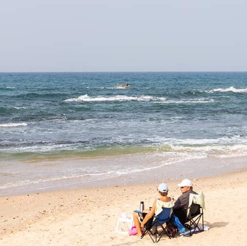 Stroll down to Givat Aliya Beach in five minutes and lay on the sand