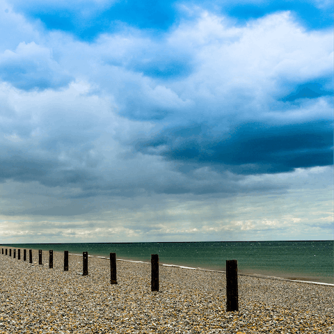 Take a walk down Salthouse Beach, only minutes away