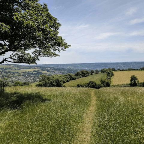 Put on your hiking boots and head to the nearby Cotswold Way