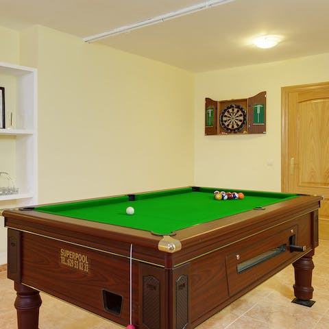 Play some pool in the downstairs games room