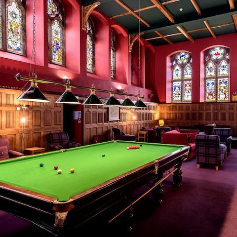 Play pool in the stunning games room
