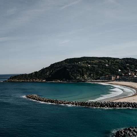 Suit up and hit the surf at nearby Zurriola beach