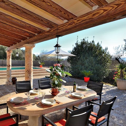 Taste the sweetness of rural living with al fresco dining on the terrace