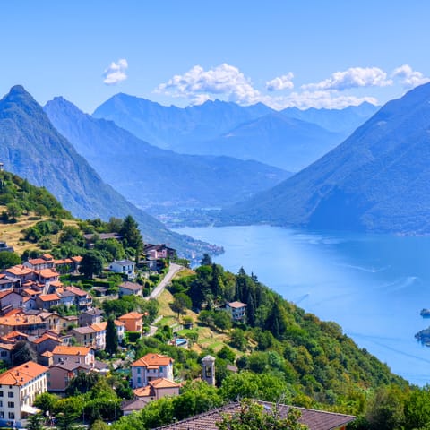 Enjoy the views from beautiful Lugano – it's a nineteen-minute drive