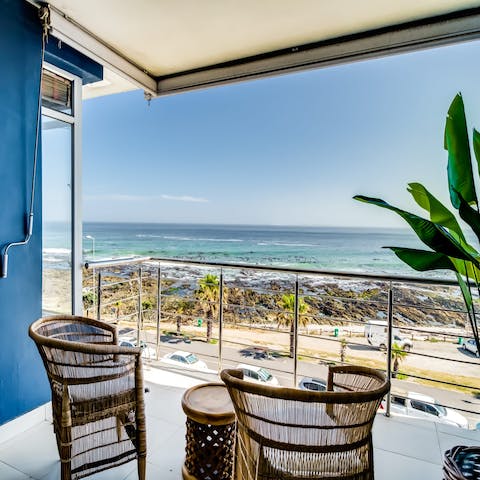 Pour a glass of Franschhoek wine and savour it in the sea-salt breeze