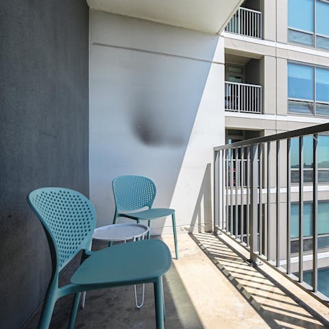 Start your day with coffee on the balcony