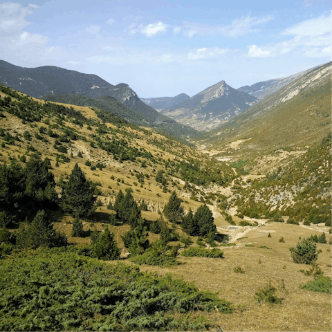 Stay in Gessa, a lovely little village tucked away in the Pyrenees