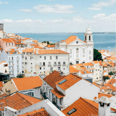 Climb to the top of Lisbon's seven hills for breathtaking views over the rooftops