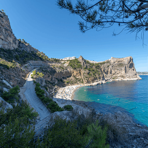 Explore Javea's dramatic coastline, just a five-kilometre drive away