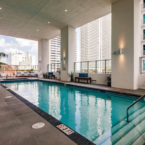 Head to the pool deck for a post-adventure swim or soak in the hot tub