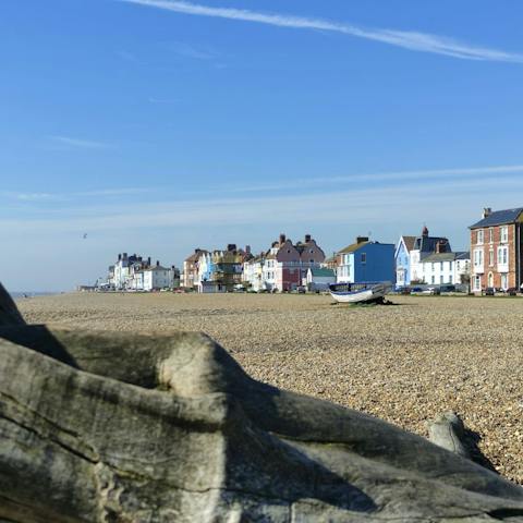 Stroll to Aldeburgh's pebble beach and frolic in the soft waves