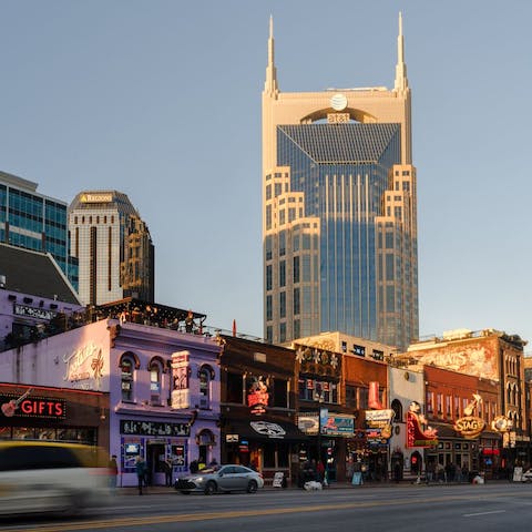Swing by the iconic Honky Tonk Highway for line dancing, four blocks away