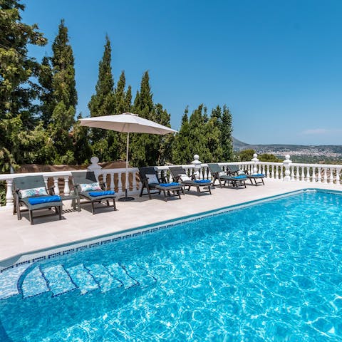 Make a splash under the Spanish sun in the private swimming pool