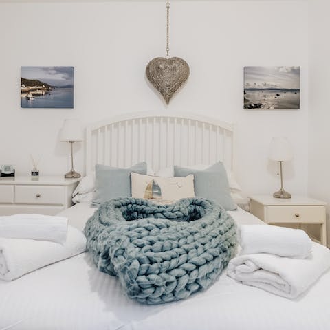Sleep soundly in the sumptuous bedrooms after a busy day at the beach