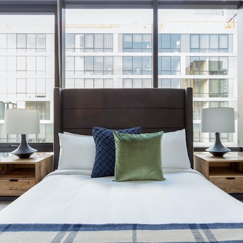 Fall back into your hotel-quality bed and enjoy a peaceful night's sleep