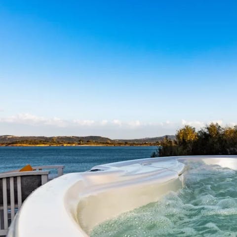 Enjoy relaxing sessions in the jacuzzi as the sun sets