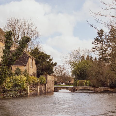 Explore pretty Bourton-on-the-Water – it's less than half an hour away
