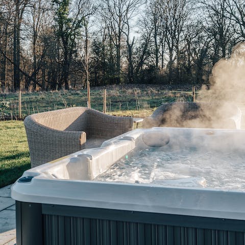 Be bold and sit out in the hot tub on autumnal mornings