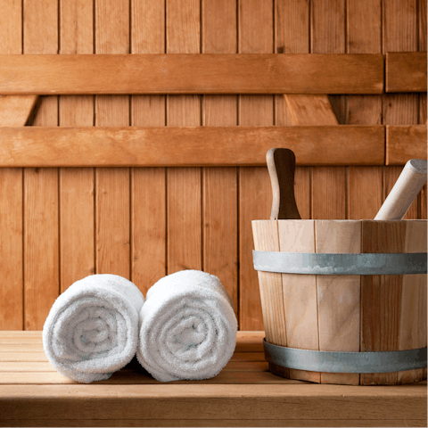 Kick back and relax in the sauna 