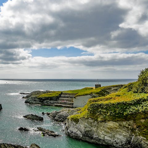 Embark on coastal walks along the South West Coastal Path to Rame Head – a delightful half hour walk away