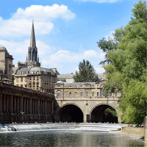 Take a day trip to Bath when you want to pick up the pace – it's a thirty-minute drive away