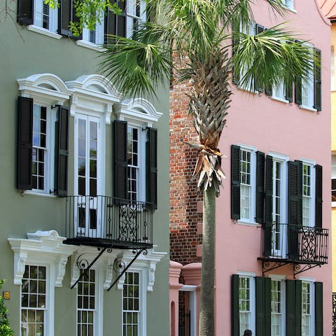 Explore the pastel-coloured townhouses of Columbia 