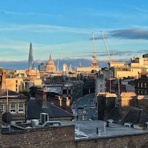 Take in the stunning views over The Shard and St Paul's Cathedral 