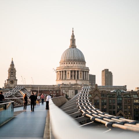 Visit St Paul's Cathedral, a twenty-minute walk away
