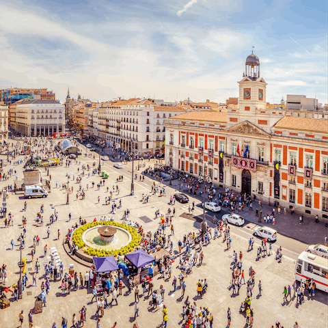 Stay just a twelve-minute walk away from Plaza Mayor 