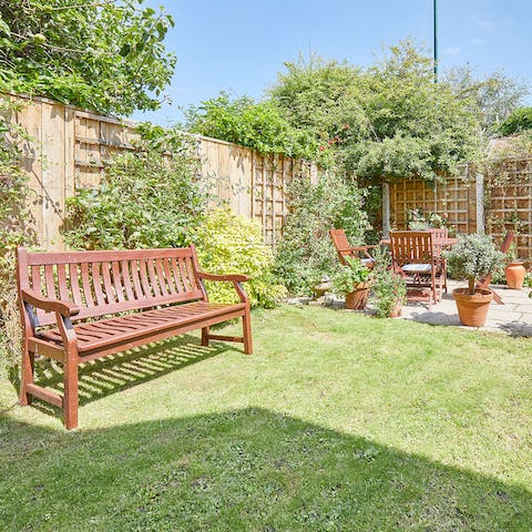 Make a cup of tea and read a book in the garden