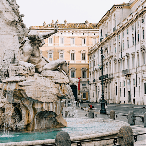 Hop on the tram and reach Piazza Navona in fifteen minutes