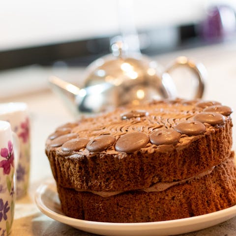 Enjoy a proper welcome with a home-baked chocolate cake on arrival