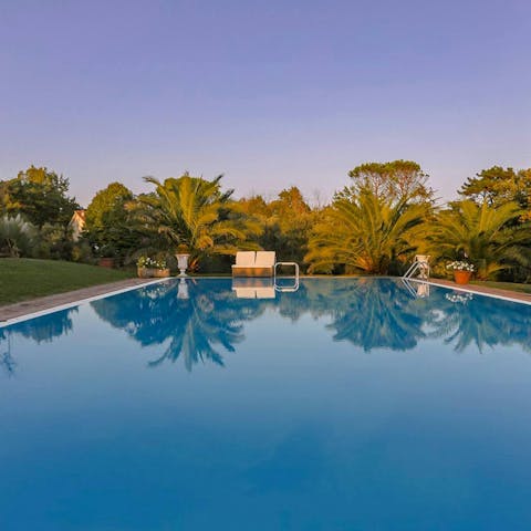 Swim in the private pool as the quiet of nature surrounds you