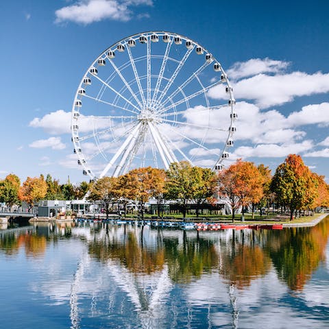 Stay less than ten minutes away from Montreal's charming Old Port