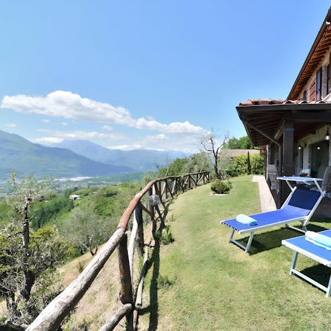 Soak up the sun and valley views from the private garden